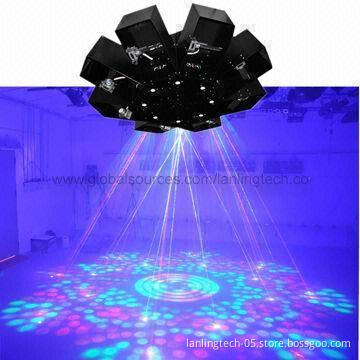 9-piece RGBYW LED Light, 54W, and Fat-beam Lasers RB 16 Pieces